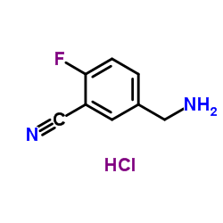 5-(Aminomethyl)-2-fluorobenzonitrile hydrochloride structure