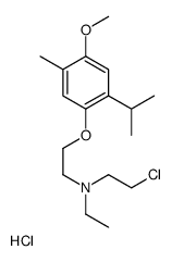 N-(2-chloroethyl)-N-ethyl-2-(4-methoxy-5-methyl-2-propan-2-ylphenoxy)ethanamine,hydrochloride Structure