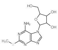 7H-Purin-6-amine,2-(methylthio)-7-b-D-ribofuranosyl-结构式