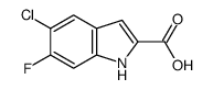 5-chloro-6-fluoro-1H-indole-2-carboxylic acid结构式