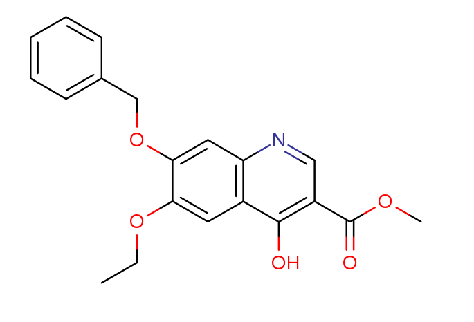 7-Benzyloxy-6-ethoxy-4-hydroxy-quinoline-3-carboxylic acid methyl ester structure