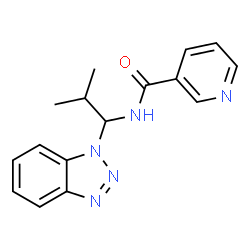 N-(1-Benzotriazol-1-yl-2-methyl-propyl)-nicotinamide structure