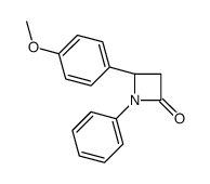 (4S)-4-(4-methoxyphenyl)-1-phenylazetidin-2-one结构式