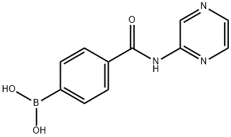 4-[(2-吡嗪基氨基)羰基]苯基硼酸结构式