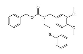 N-benzyloxycarbonyl-N-(3,4-dimethoxyphenyl)methyl-2-(phenylthio)ethylamine结构式