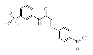 3-[3-(4-nitrophenyl)prop-2-enoylamino]benzenesulfonyl fluoride结构式