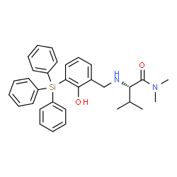 (S)-2-((2-Hydroxy-3-(triphenylsilyl)benzyl)amino)-N,N,3-trimethylbutanamide Structure