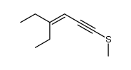 4-ethyl-1-methylsulfanyl-hex-3-en-1-yne结构式
