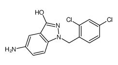 5-amino-1-[(2,4-dichlorophenyl)methyl]-2H-indazol-3-one Structure