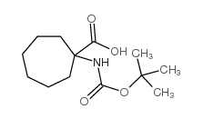 1-叔丁氧基羰基氨基环庚烷羧酸结构式