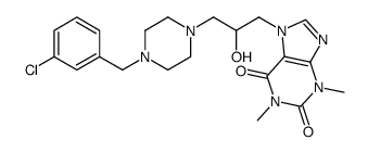 7-[3-[4-(3-Chlorobenzyl)-1-piperazinyl]-2-hydroxypropyl]-1,3-dimethyl-7H-purine-2,6(1H,3H)-dione结构式