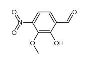 2-hydroxy-3-methoxy-4-nitrobenzaldehyde结构式