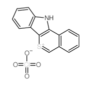 Perchloric acid compound with 11H-6lambda~4~-isothiochromeno[4,3-b]indole (1:1) Structure