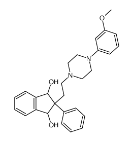 2-[2-[4-(m-Methoxyphenyl)-1-piperazinyl]ethyl]-2-phenyl-1,3-indanediol Structure