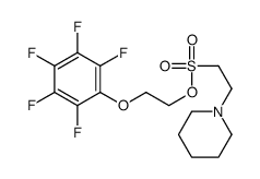 2-(2,3,4,5,6-pentafluorophenoxy)ethyl 2-piperidin-1-ylethanesulfonate Structure