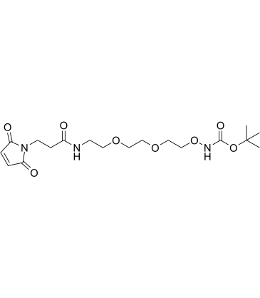 Mal-amide-PEG2-oxyamine-Boc结构式