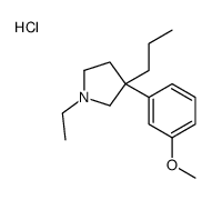 1-ethyl-3-(3-methoxyphenyl)-3-propylpyrrolidine,hydrochloride Structure