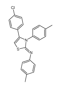 3-p-tolyl-2-p-tolylimino-4-p-chlorophenyl-4-thiazoline Structure