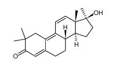 17β-hydroxy,2,2,17-trimethyl-4,9,11-estratrien-3-one Structure