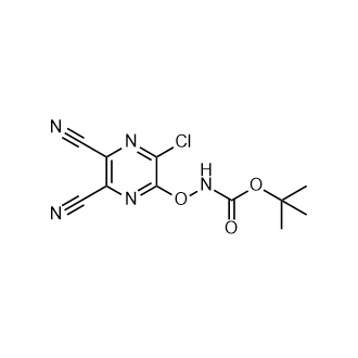 (3-氯-5,6-二氰基吡嗪-2-基)氨基甲酸叔丁酯结构式