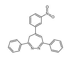 5-(m-Nitrophenyl)-3,7-diphenyl-4H-1,2-diazepine结构式