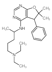 1,4-Pentanediamine,N4-(5,6-dihydro-6,6-dimethyl-5-phenylfuro[2,3-d]pyrimidin-4-yl)-N1,N1-diethyl-结构式