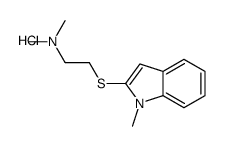 dimethyl-[2-(1-methylindol-2-yl)sulfanylethyl]azanium,chloride Structure