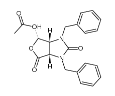 6ξ-acetoxy-1,3-dibenzyl-(3ar,6ac)-tetrahydro-furo[3,4-d]imidazole-2,4-dione Structure