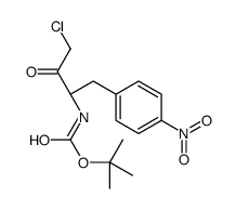 2-Methyl-2-propanyl [(2S)-4-chloro-1-(4-nitrophenyl)-3-oxo-2-buta nyl]carbamate Structure