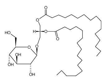 1,2-di-O-palmitoyl-3-O-(glucopyranosyl)glycerol Structure