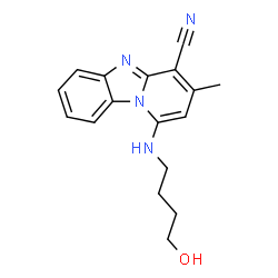 1-((4-hydroxybutyl)amino)-3-methylbenzo[4,5]imidazo[1,2-a]pyridine-4-carbonitrile structure