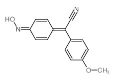 Benzeneacetonitrile, a-[4-(hydroxyimino)-2,5-cyclohexadien-1-ylidene]-4-methoxy-结构式