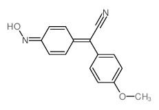 Benzeneacetonitrile, a-[4-(hydroxyimino)-2,5-cyclohexadien-1-ylidene]-4-methoxy- structure