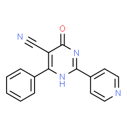 4-HYDROXY-6-PHENYL-2-(4-PYRIDINYL)-5-PYRIMIDINECARBONITRILE Structure