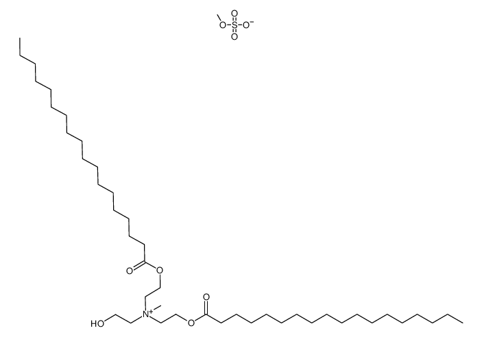 (2-hydroxyethyl)methylbis[2-[(1-oxooctadecyl)oxy]ethyl]ammonium methyl sulphate结构式