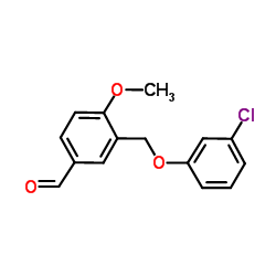 3-(3-CHLORO-PHENOXYMETHYL)-4-METHOXY-BENZALDEHYDE结构式