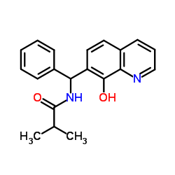 N-[(8-Hydroxy-7-quinolinyl)phenylmethyl]-2-methylpropanamide结构式