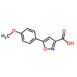 5-(4-甲氧基苯基)异噁唑-3-甲酸结构式