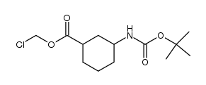 chloromethyl-N-t-butyloxycarbonyl-3-amino-cyclohexanecarboxylate结构式