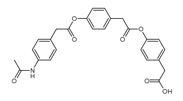 2-(4-(2-(4-(2-(4-acetamidophenyl)acetoxy)phenyl)acetoxy)phenyl)acetic acid结构式