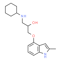 1-(Cyclohexylamino)-3-[(2-methyl-1H-indol-4-yl)oxy]-2-propanol结构式