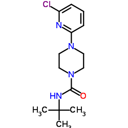 4-(6-Chloro-2-pyridinyl)-N-(2-methyl-2-propanyl)-1-piperazinecarboxamide结构式