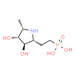 Phosphonic acid, [2-[(2R,3R,4R,5S)-3,4-dihydroxy-5-methyl-2-pyrrolidinyl]ethyl]- (9CI)结构式