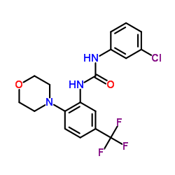 1-(3-Chlorophenyl)-3-[2-(4-morpholinyl)-5-(trifluoromethyl)phenyl]urea结构式