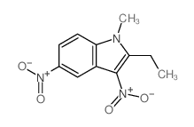 2-ethyl-1-methyl-3,5-dinitro-indole结构式