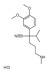 (2S)-2-(3,4-dimethoxyphenyl)-5-(methylamino)-2-propan-2-ylpentanenitrile,hydrochloride Structure