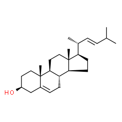 (22E)-24,24-Dimethylchola-5,22-dien-3β-ol Structure