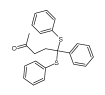 5-phenyl-5,5-bis(phenylthio)pentan-2-one Structure