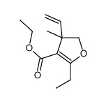 3-Furancarboxylicacid,4-ethenyl-2-ethyl-4,5-dihydro-4-methyl-,ethylester,(4S)-(9CI) Structure