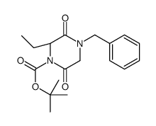 tert-butyl (2R)-4-benzyl-2-ethyl-3,6-dioxopiperazine-1-carboxylate结构式